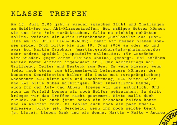 Einladung 15.7.2006